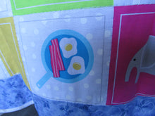 Load image into Gallery viewer, Learn and Play Handcrafted Personalized All Natural Cuddly Boldly Blue 60 Objects Baby Quilt Active