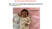 Load image into Gallery viewer, CUSTOM MADE PERSONALIZED BABY QUILT